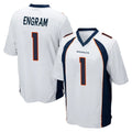 Pkot D.Broncos #1 Evan Engram Player White Game Stitched Jerseys