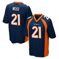 Pkot D.Broncos #21 Riley Moss Player Navy Game Stitched Jerseys