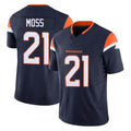 Pkot D.Broncos #21 Riley Moss Player Navy Limited Vapor F.U.S.E. Home Game Stitched Jerseys
