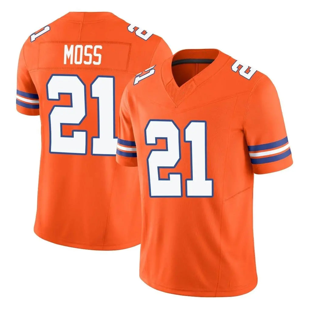 Pkot D.Broncos #21 Riley Moss Player Orange Limited Alternate Vapor F.U.S.E. Throwback Game Stitched Jerseys