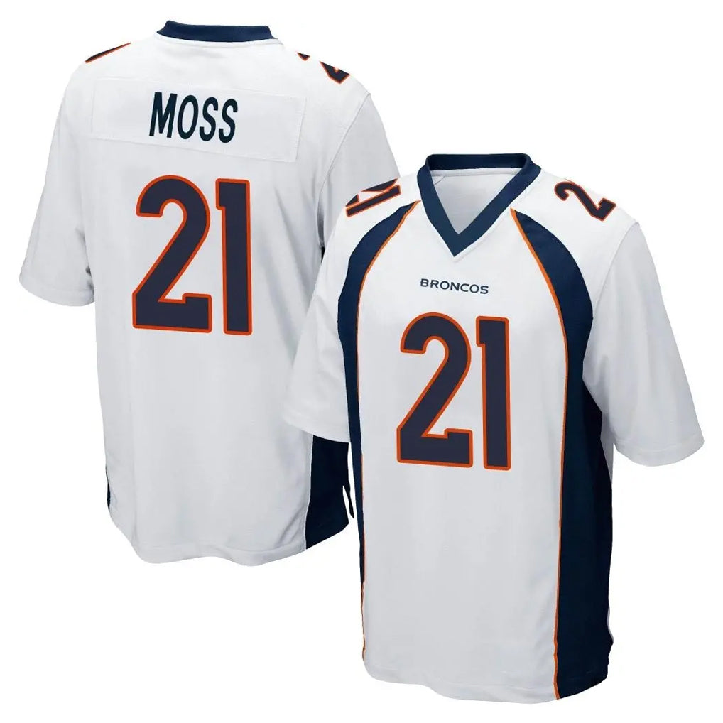 Pkot D.Broncos #21 Riley Moss Player White Game Stitched Jerseys