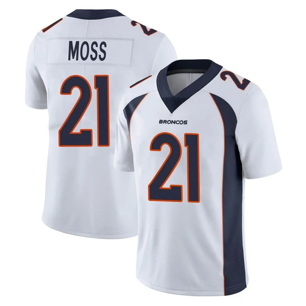 Pkot D.Broncos #21 Riley Moss Player White Vapor Untouchable Limited Home Game Stitched Jerseys