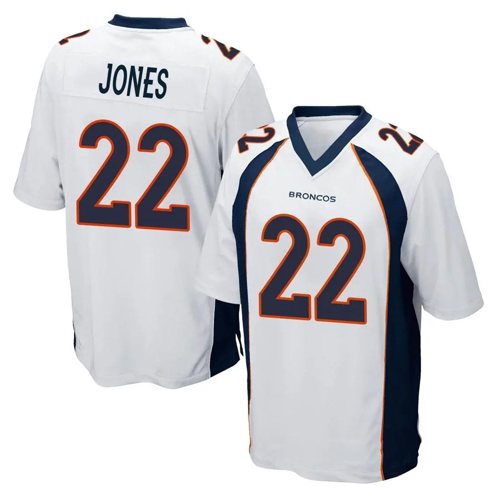 Pkot D.Broncos #22 Brandon Jones Player White Game Stitched Jerseys