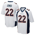 Pkot D.Broncos #22 Brandon Jones Player White Game Stitched Jerseys