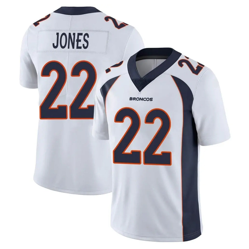 Pkot D.Broncos #22 Brandon Jones Player White Vapor Untouchable Limited Home Game Stitched Jerseys