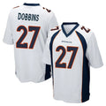 Pkot D.Broncos #27 J.K. Dobbins Player White Game Stitched Jerseys