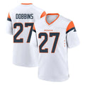 Pkot D.Broncos #27 J.K. Dobbins Player White Home Game Stitched Jerseys