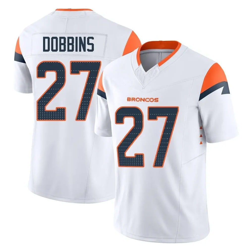 Pkot D.Broncos #27 J.K. Dobbins Player White Limited Vapor F.U.S.E. Home Game Stitched Jerseys
