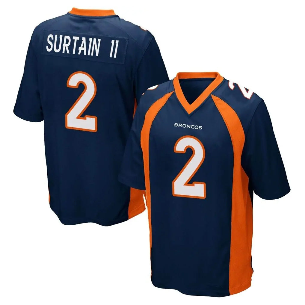 Pkot D.Broncos #2 Pat Surtain II Player Navy Game Stitched Jerseys