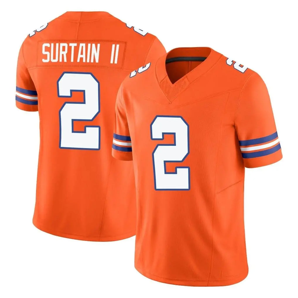 Pkot D.Broncos #2 Pat Surtain II Player Orange Limited Alternate Vapor F.U.S.E. Throwback Game Stitched Jerseys