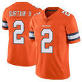 Pkot D.Broncos #2 Pat Surtain II Player Orange Vapor Untouchable Limited Home Game Stitched Jerseys