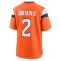 Pkot D.Broncos #2 Patrick Surtain II Orange Team Game Stitched Jerseys