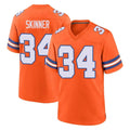 Pkot D.Broncos #34 JL Skinner Player Orange Alternate Collection Throwback Game Stitched Jerseys