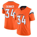 Pkot D.Broncos #34 JL Skinner Player Orange Vapor F.U.S.E. Limited Home Game Stitched Jerseys