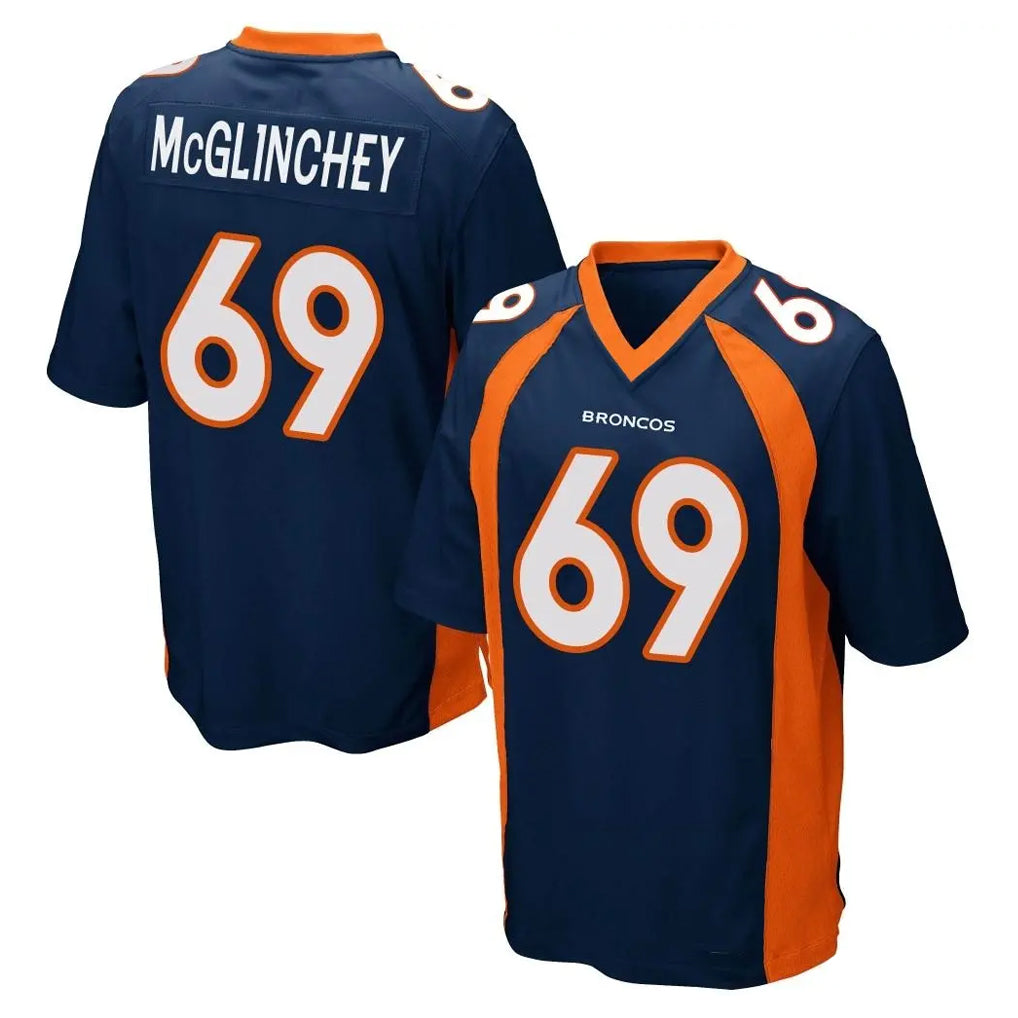 Pkot D.Broncos #69 Mike McGlinchey Player Navy Game Stitched Jerseys