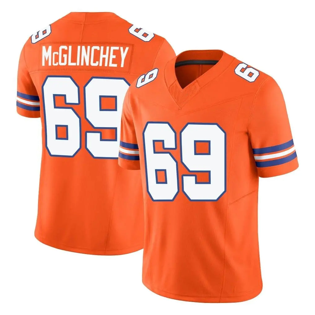 Pkot D.Broncos #69 Mike McGlinchey Player Orange Limited Alternate Vapor F.U.S.E. Throwback Game Stitched Jerseys