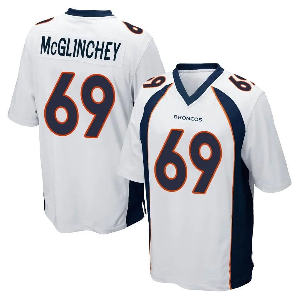 Pkot D.Broncos #69 Mike McGlinchey Player White Game Stitched Jerseys