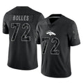 Pkot D.Broncos #72 Garett Bolles Player Black Reflective Limited Stitched Jerseys