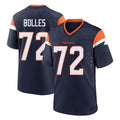 Pkot D.Broncos #72 Garett Bolles Player Navy Home Game Stitched Jerseys