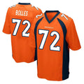Pkot D.Broncos #72 Garett Bolles Player Orange Color Home Game Stitched Jerseys
