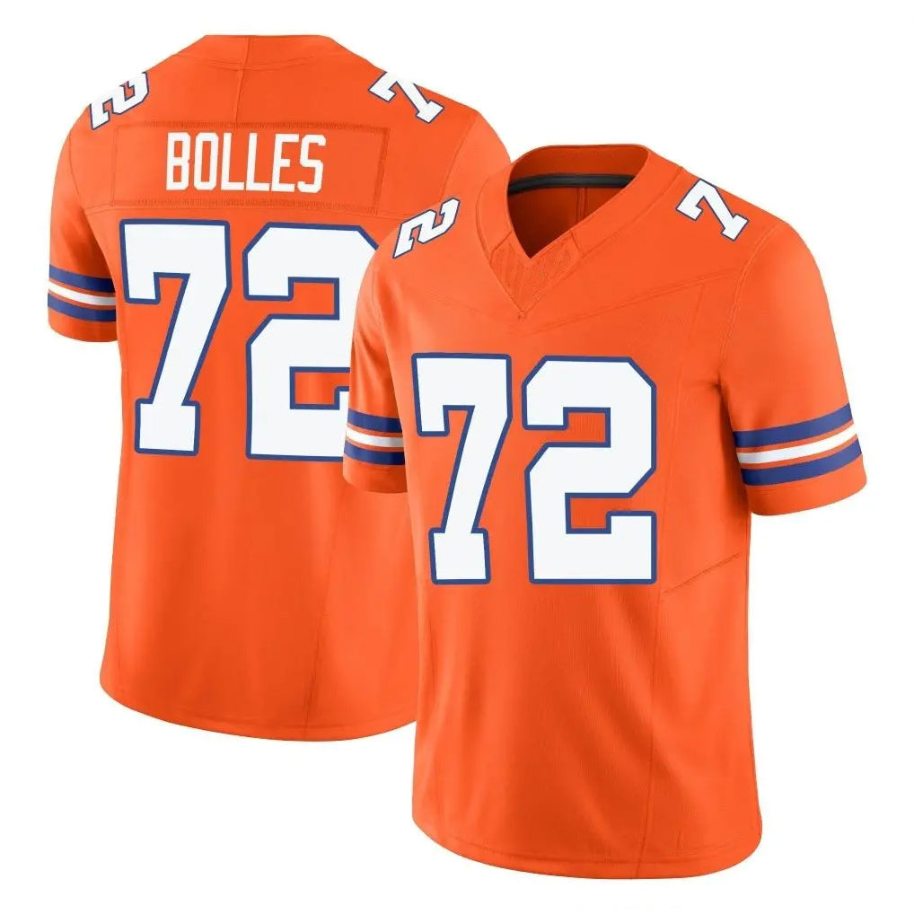 Pkot D.Broncos #72 Garett Bolles Player Orange Limited Alternate Vapor F.U.S.E. Throwback Game Stitched Jerseys