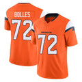 Pkot D.Broncos #72 Garett Bolles Player Orange Vapor F.U.S.E. Limited Home Game Stitched Jerseys