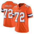 Pkot D.Broncos #72 Garett Bolles Player Orange Vapor Untouchable Limited Home Game Stitched Jerseys
