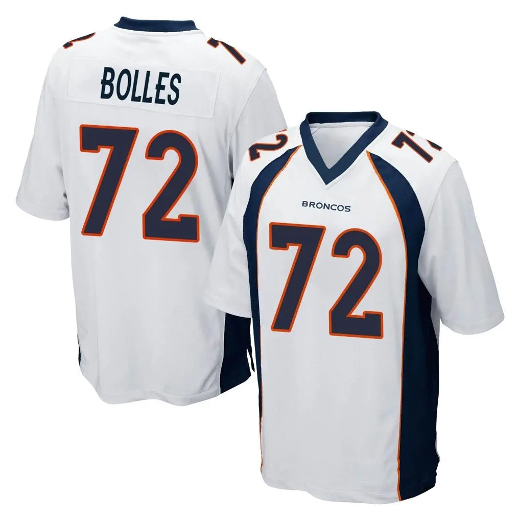 Pkot D.Broncos #72 Garett Bolles Player White Game Stitched Jerseys