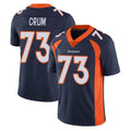 Pkot D.Broncos #73 Frank Crum Player Navy Vapor Untouchable Limited Game Stitched Jerseys