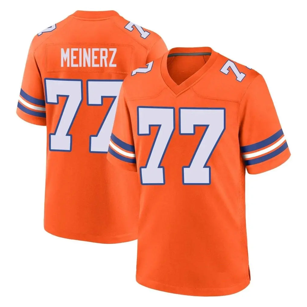Pkot D.Broncos #77 Quinn Meinerz Player Orange Alternate Collection Throwback Game Stitched Jerseys