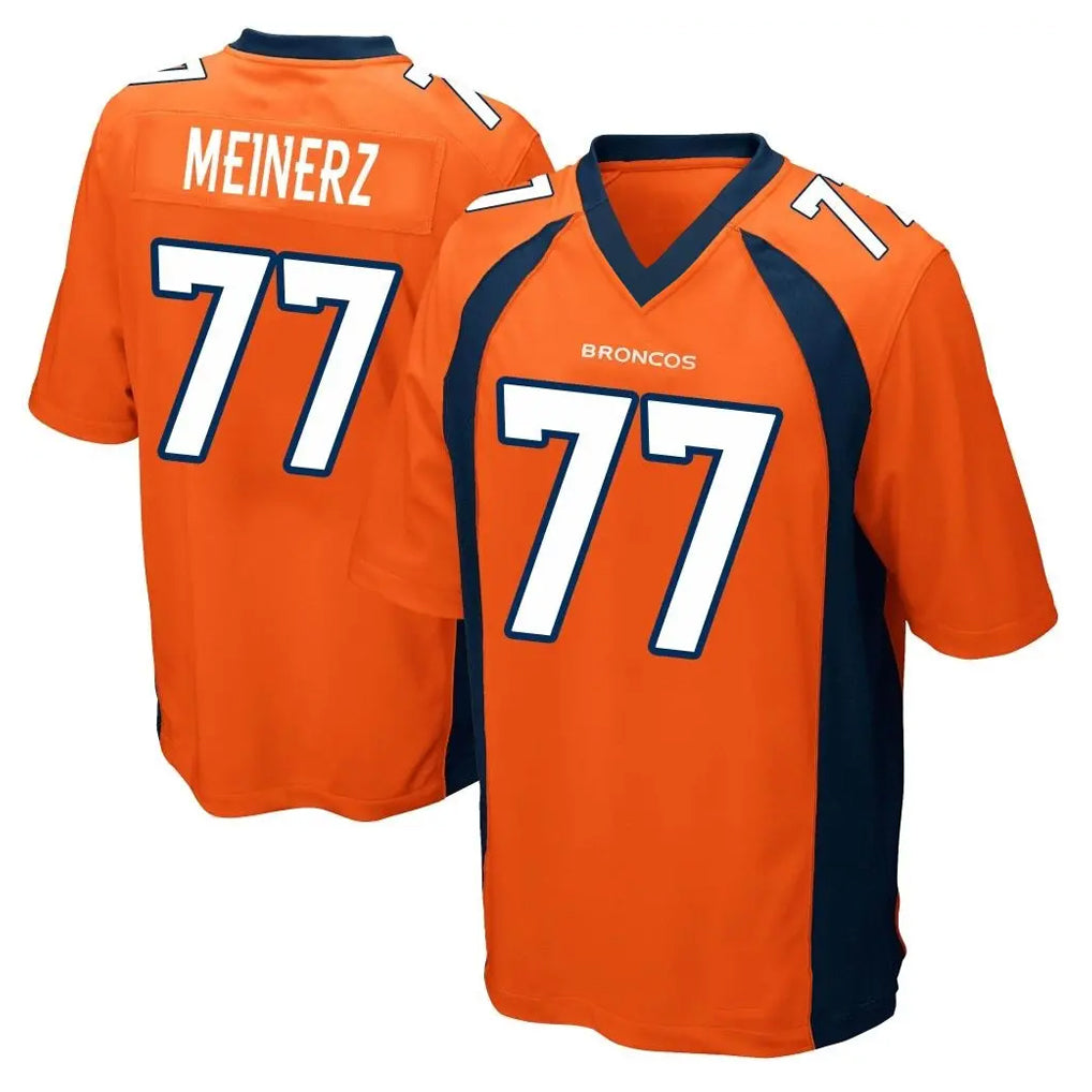 Pkot D.Broncos #77 Quinn Meinerz Player Orange Color Home Game Stitched Jerseys