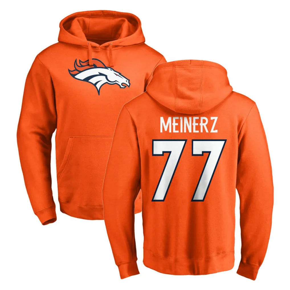 Pkot D.Broncos #77 Quinn Meinerz Player Orange Pullover Hoodie Limited Stitched Jerseys