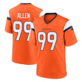 Pkot D.Broncos #99 Zach Allen Player Orange Home Game Stitched Jerseys