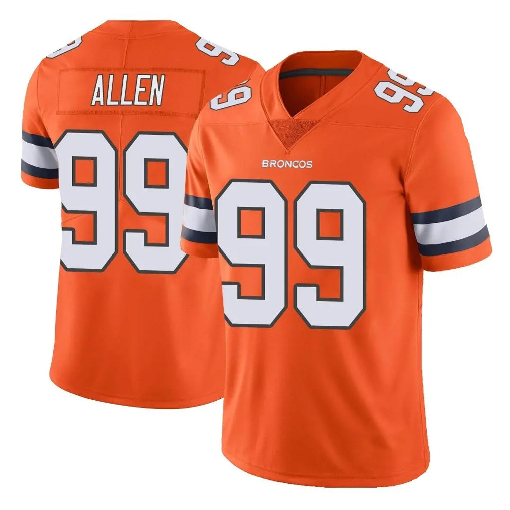 Pkot D.Broncos #99 Zach Allen Player Orange Vapor Untouchable Limited Home Game Stitched Jerseys
