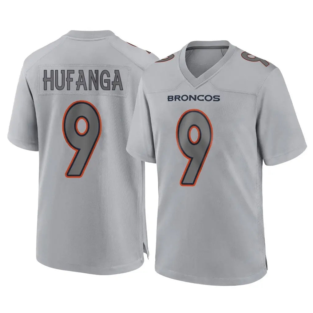 Pkot D.Broncos #9 Talanoa Hufanga Player Gray Atmosphere Fashion Limited Game Stitched Jerseys