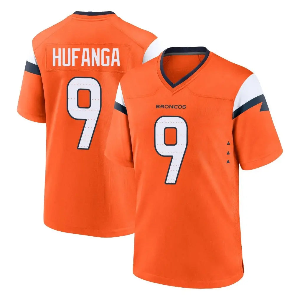 Pkot D.Broncos #9 Talanoa Hufanga Player Orange Home Game Stitched Jerseys