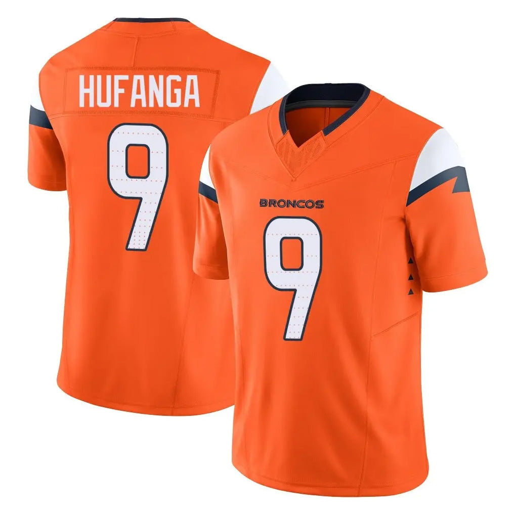 Pkot D.Broncos #9 Talanoa Hufanga Player Orange Vapor F.U.S.E. Limited Home Game Stitched Jerseys