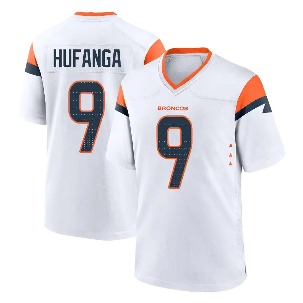 Pkot D.Broncos #9 Talanoa Hufanga Player White Home Game Stitched Jerseys