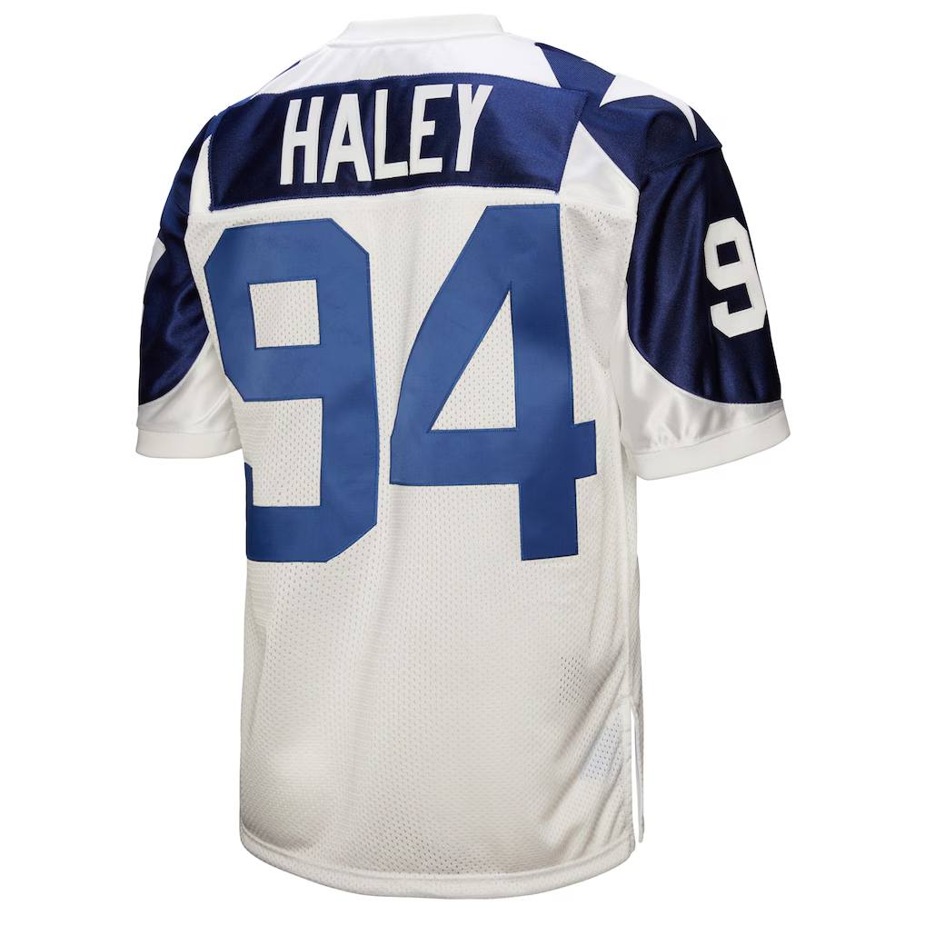 Pkot D.Cowboys 1994 #94 Charles Haley Mitchell & Ness White Authentic Throwback Retired Player Puhic Stitched Jerseys
