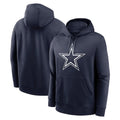 Pkot D.Cowboys Navy Pullover Hoodies Limited Blank Player Stitched Jerseys