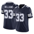 Pkot D.Cowboys #33 Javonte Williams Player Navy Limited Vapor F.U.S.E. Home Game Stitched Jerseys