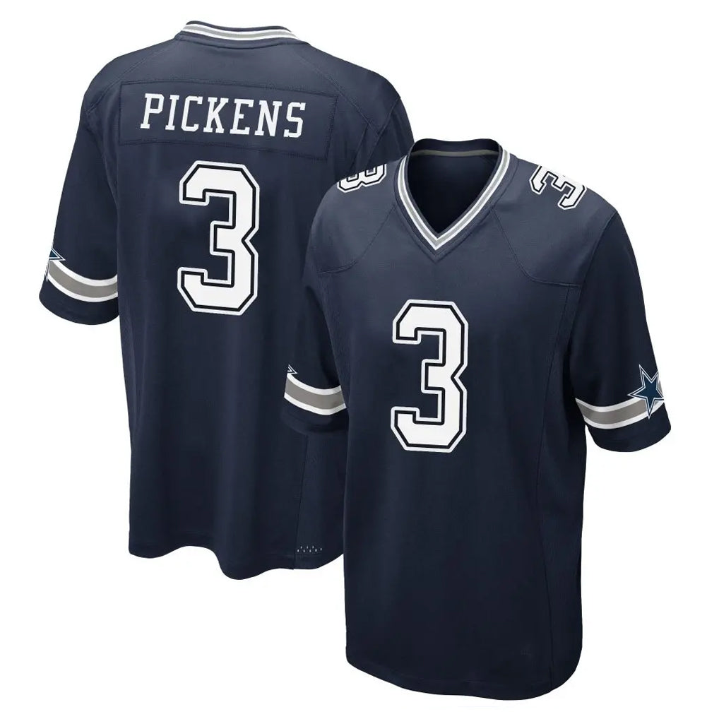 Pkot D.Cowboys #3 George Pickens Player Navy Home Game Stitched Jerseys
