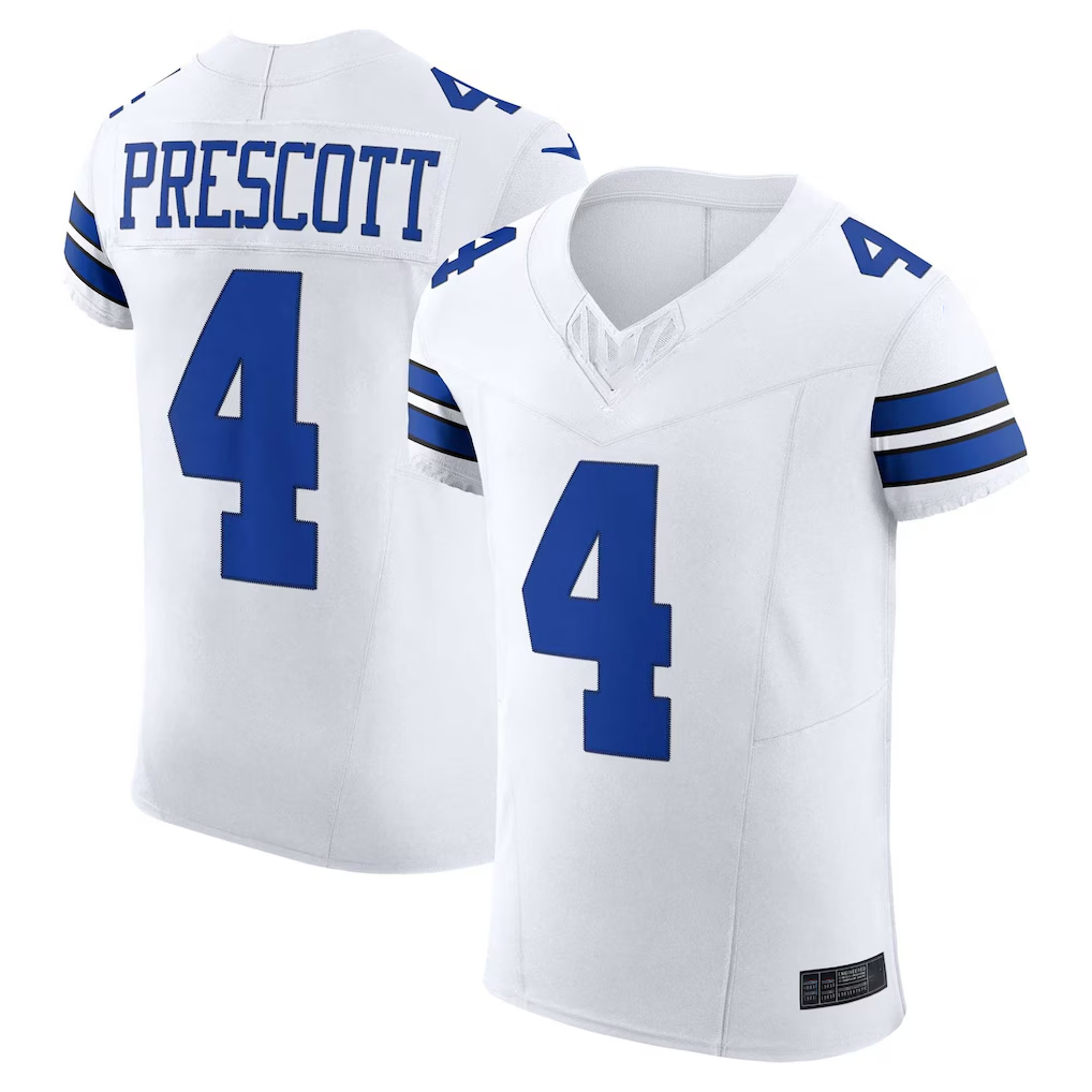 Pkot D.Cowboys #4 Dak Prescott White Vapor F.U.S.E. Elite Stitched Jerseys