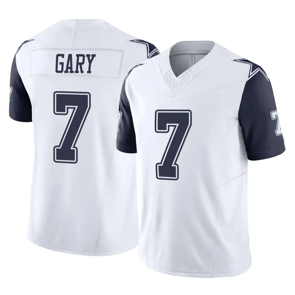 Pkot D.Cowboys #7 Rashan Gary Player White-Navy Limited Vapor F.U.S.E. Home Game Stitched Jerseys