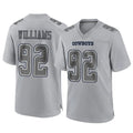 Pkot D.Cowboys #92 Quinnen Williams Player Gray Atmosphere Fashion Home Game Stitched Jerseys