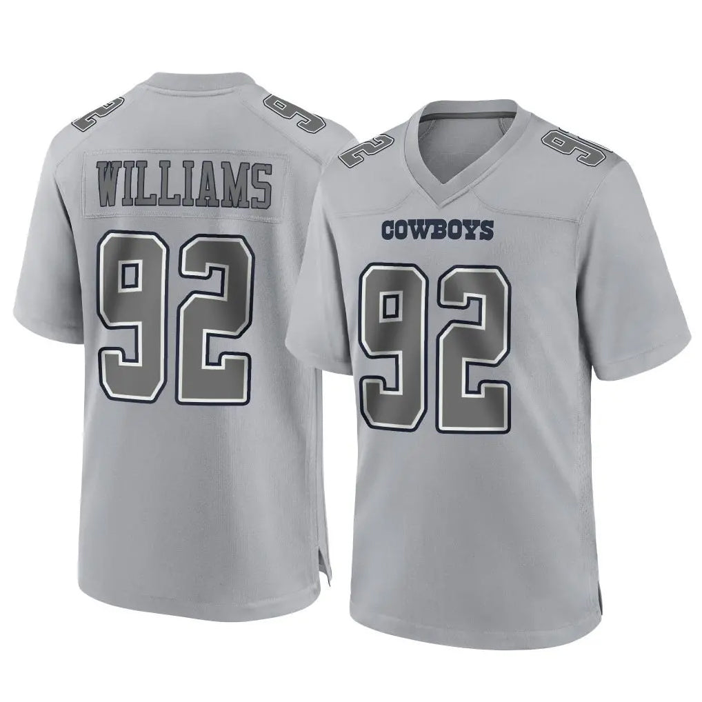 Pkot D.Cowboys #92 Quinnen Williams Player Gray Atmosphere Fashion Home Game Stitched Jerseys