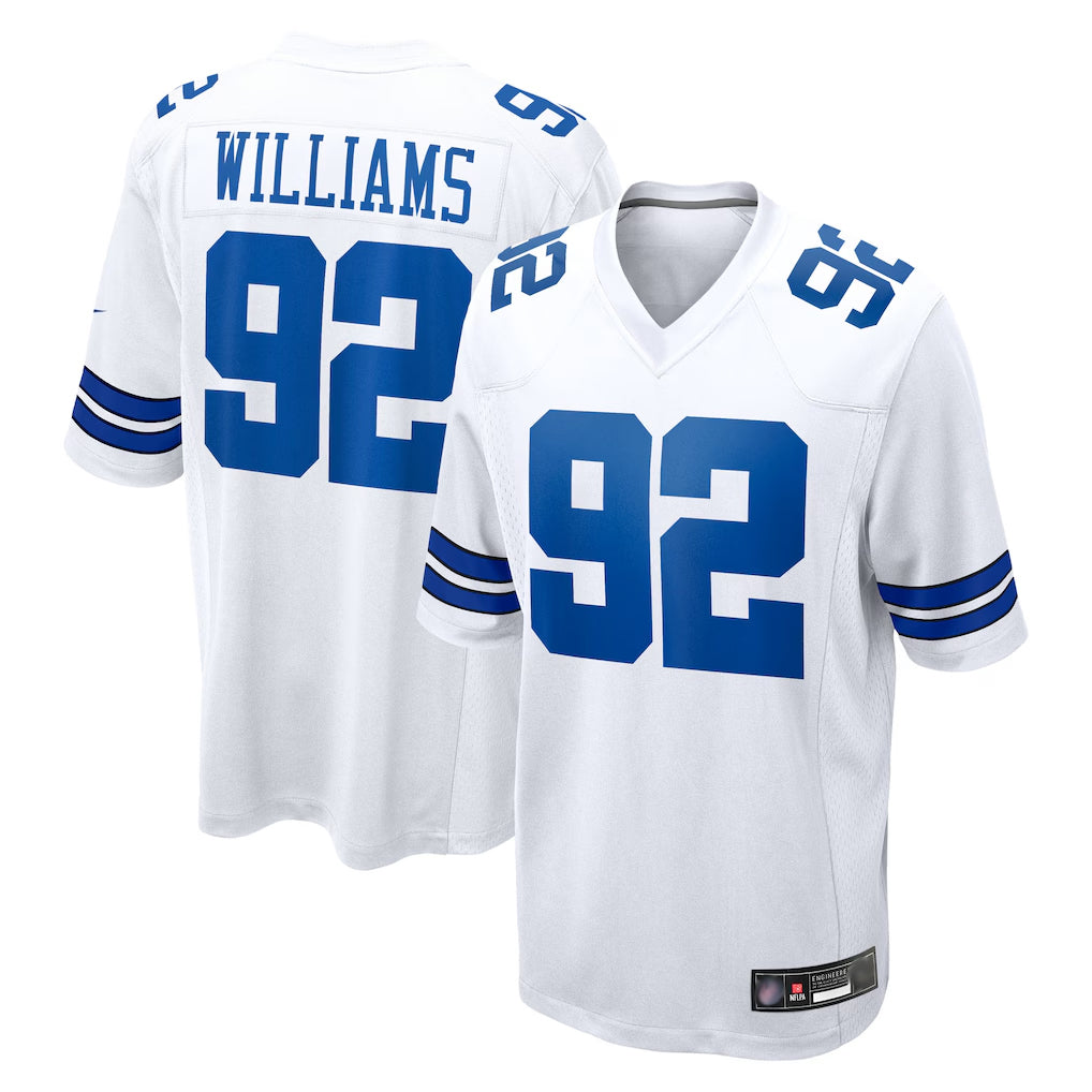 Pkot D.Cowboys #92 Quinnen Williams Player White Home Game Stitched Jerseys