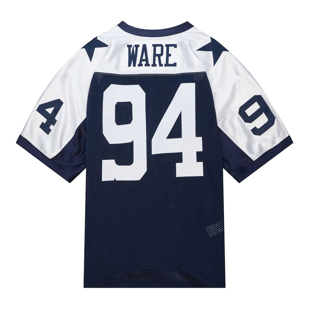 Pkot D.Cowboys #94 DeMarcus Ware Mitchell & Ness Navy 2011 Authentic Throwback Retired Player Puhic Stitched Jerseys