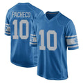 Pkot D.Lions #10 Isiah Pacheco Player Blue Vapor Untouchable Throwback Game Stitched Jerseys