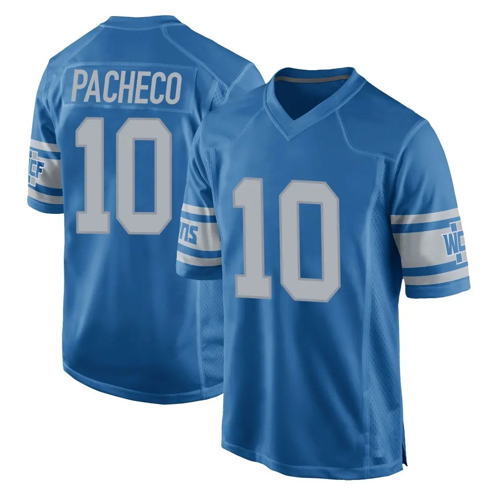 Pkot D.Lions #10 Isiah Pacheco Player Blue Vapor Untouchable Throwback Game Stitched Jerseys
